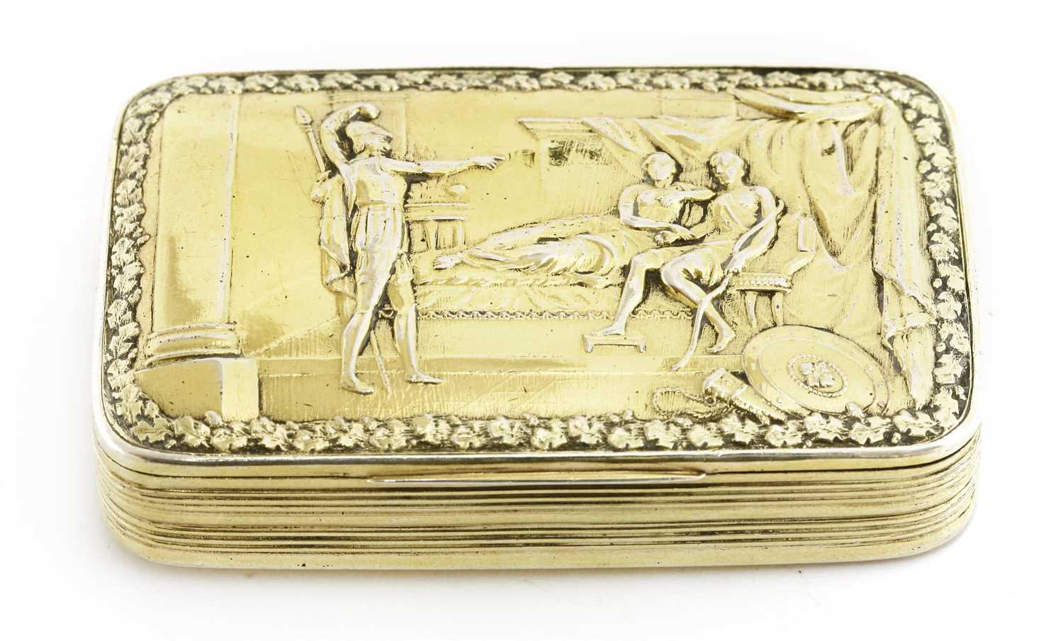 A George III silver gilt snuff box