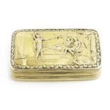 A George III silver gilt snuff box