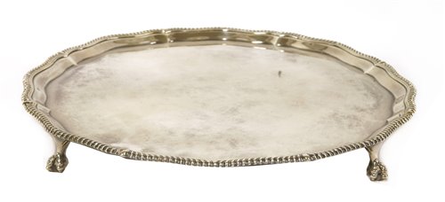 A large silver salver