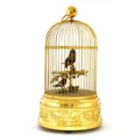 A Reuge musical birdcage automaton