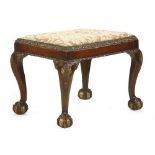 A George II-style mahogany stool