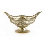 An Edwardian silver bonbon basket,