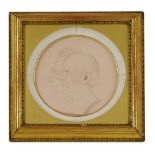 An American plaster roundel double portrait