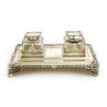 A silver inkstand