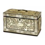 An Anglo-Chinese mother-of-pearl casket,