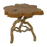 A rustic laburnum occasional table