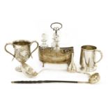 A collection of silverwares,