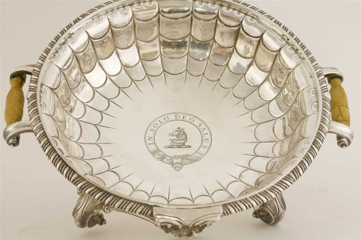 A George III silver and ivory-handled dish - Image 3 of 4