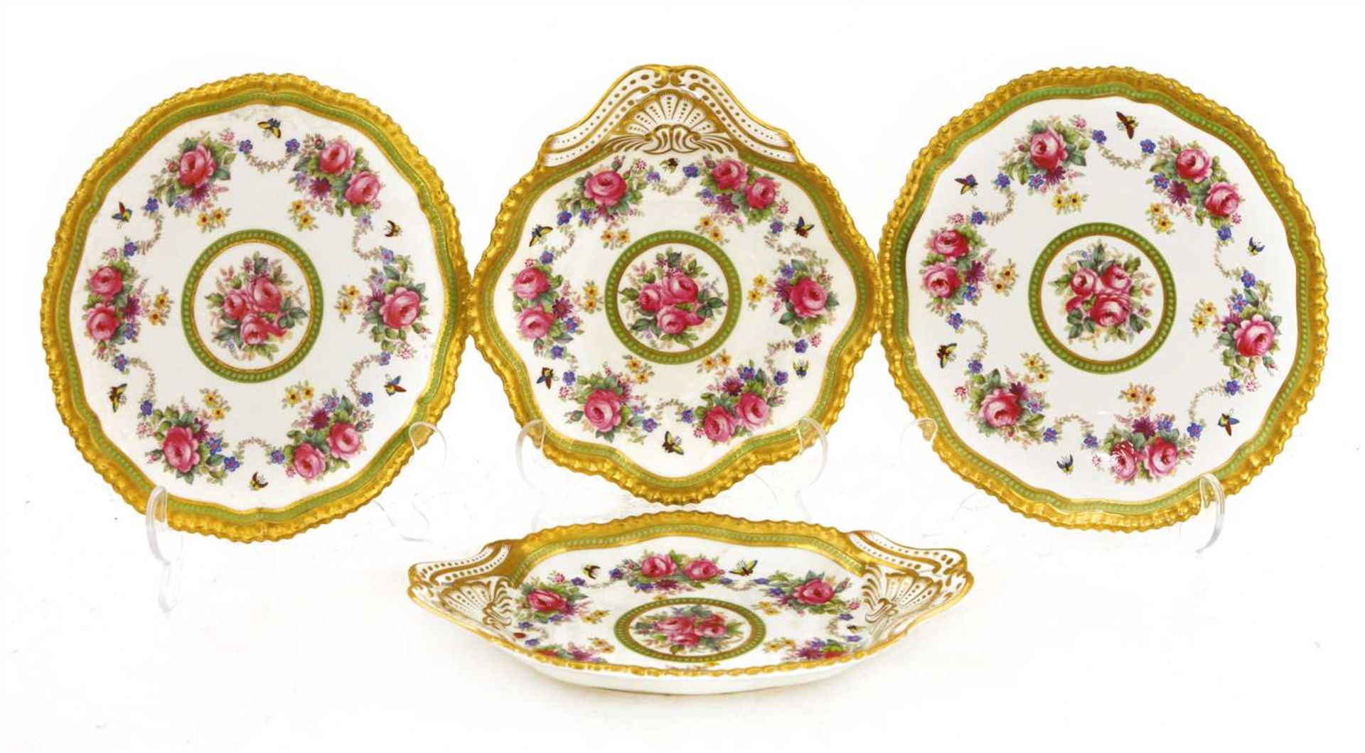 A Spode Copeland ten-piece china dessert service,