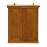 A wall hanging cedar cigar cabinet,