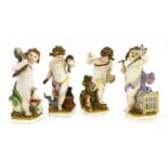 A set of four Berlin porcelain figures