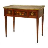 A Dutch marquetry writing table,