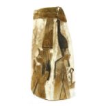 Antiquities: an Egyptian alabaster corner piece,