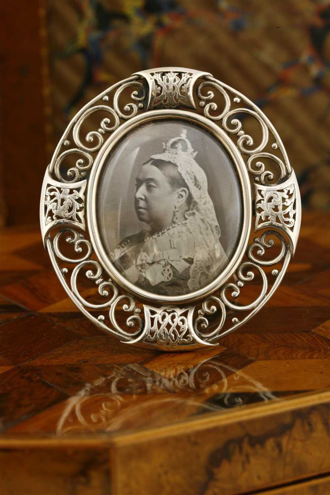 Royal Interest: A rare silver picture frame, - Image 3 of 4