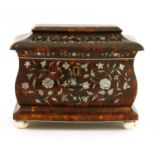 A George III tortoiseshell tea caddy,