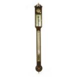 A George III mahogany stick barometer,
