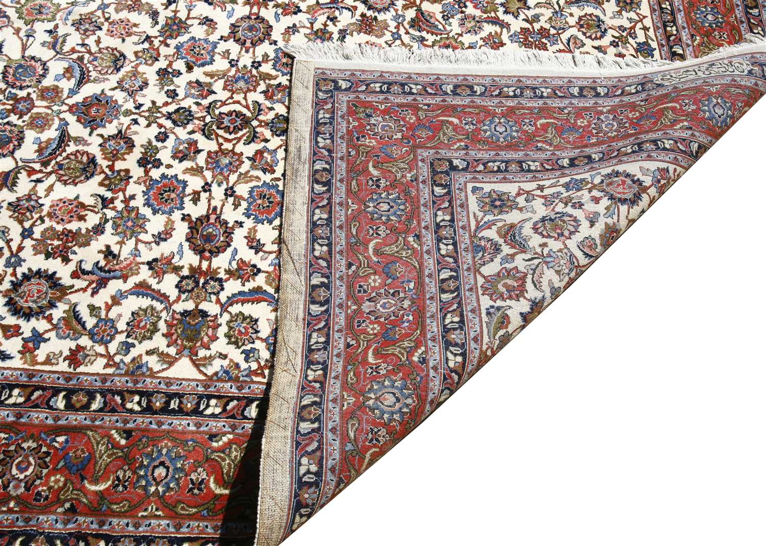 A Persian cream ground carpet, - Image 2 of 2