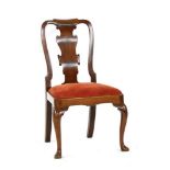 A George II walnut dining chair,
