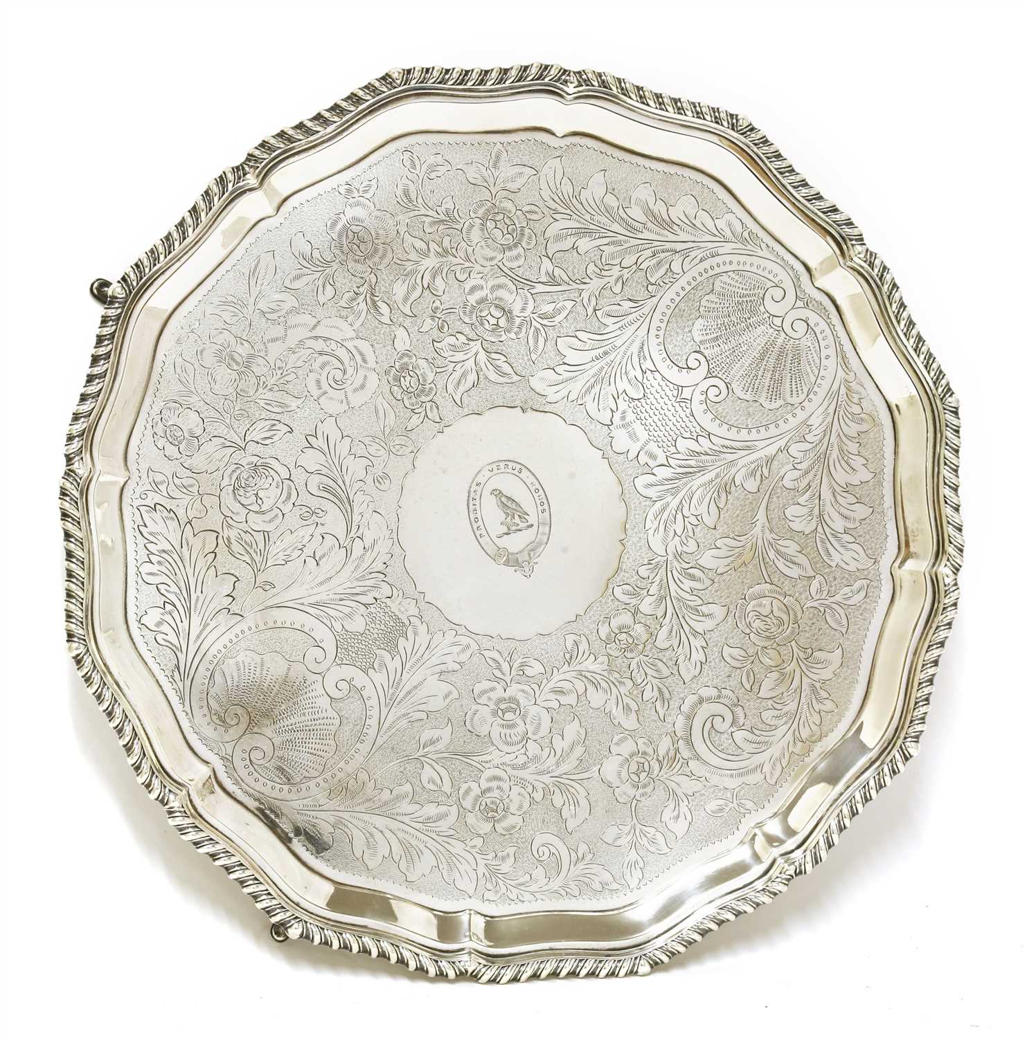 A large silver salver