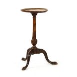 An early George III fruitwood and beech wood kettle stand