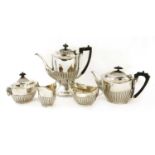 An Elkington & Co. silver three-piece tea service,