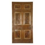 A mahogany room door