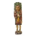 A polychrome painted tobacco shop figure