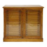 A walnut thirty-drawer entomological cabinet,
