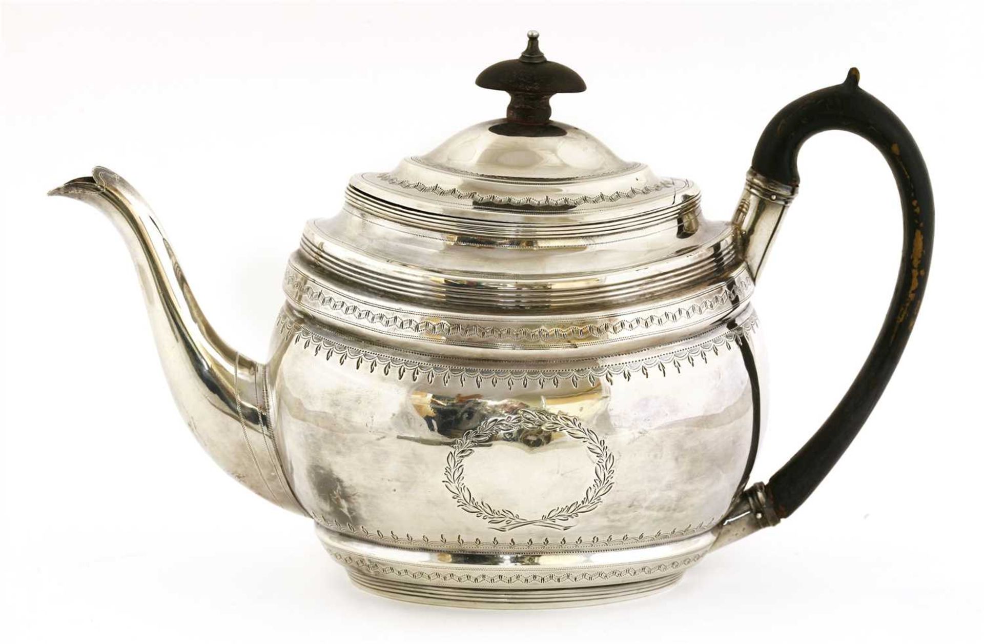 A George III silver teapot