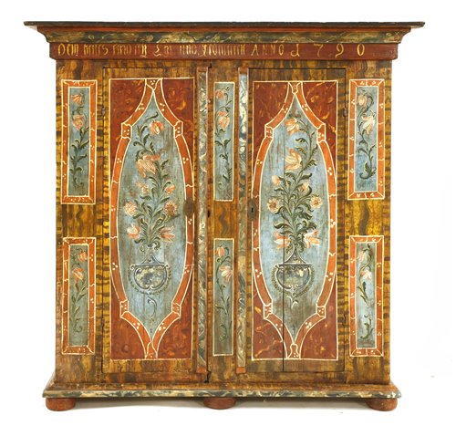 An Austrian painted pine wardrobe, - Image 5 of 6