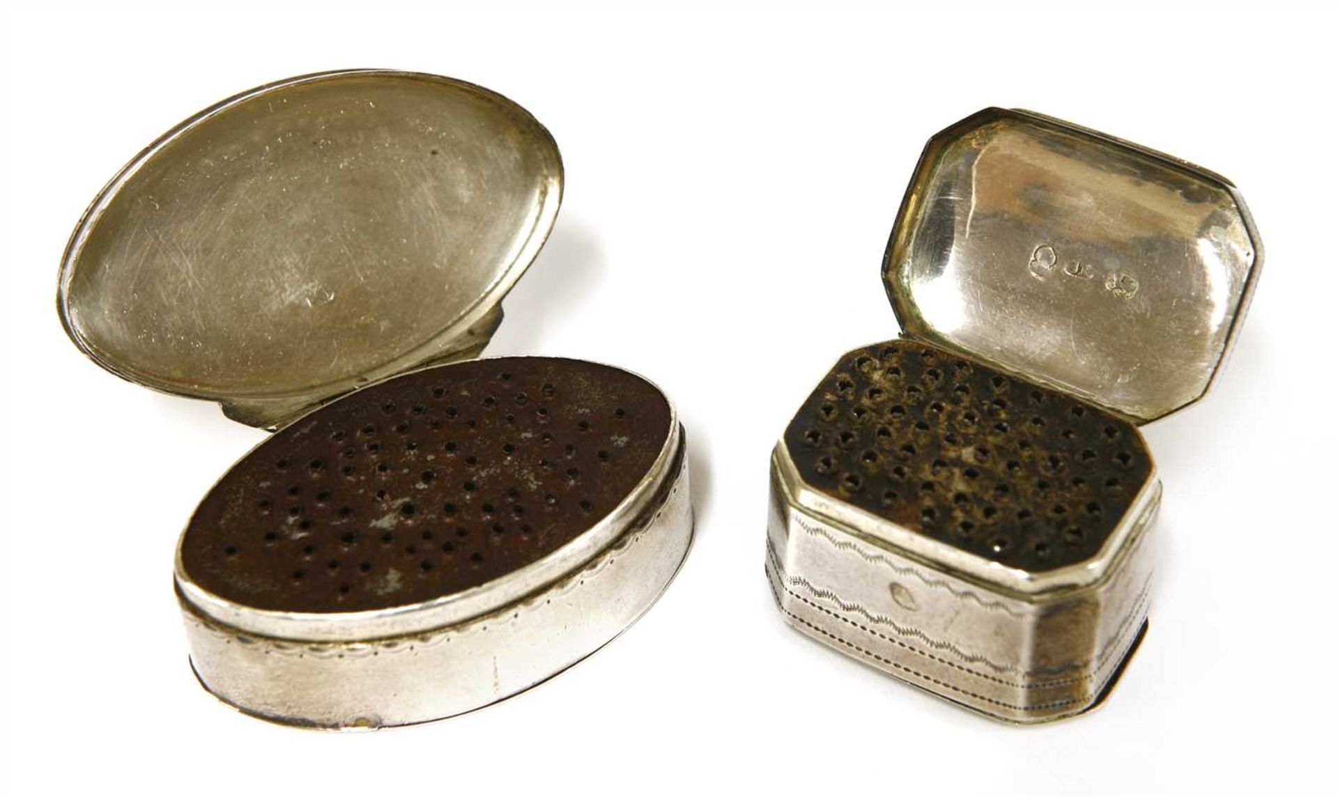 A George III silver nutmeg grater, - Image 2 of 2
