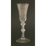An 18th century ale glass,