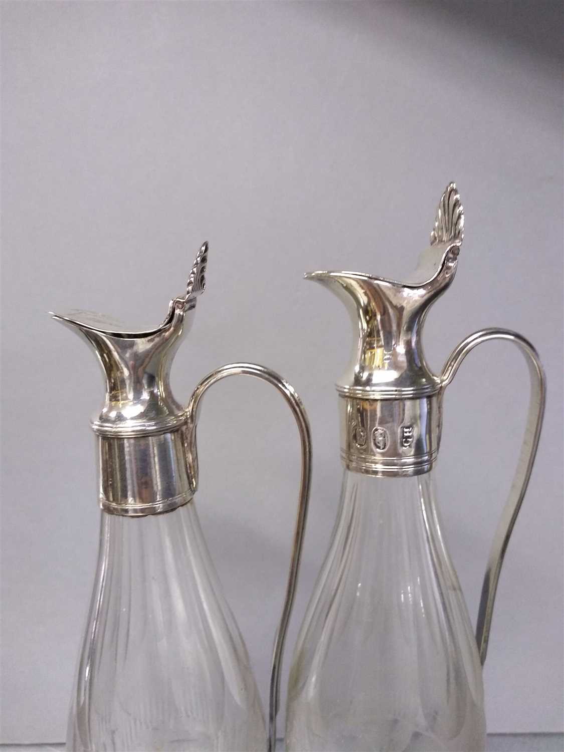 A pair of George III Irish silver-topped cruet bottles, - Image 8 of 8