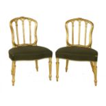 A pair of Georgian gilt side chairs