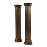 A pair of large fluted columns