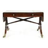 A Regency mahogany sofa table