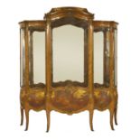 A French kingwood and gilt bronze-mounted vitrine,