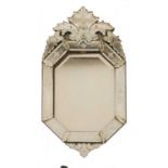 A Venetian glass wall mirror