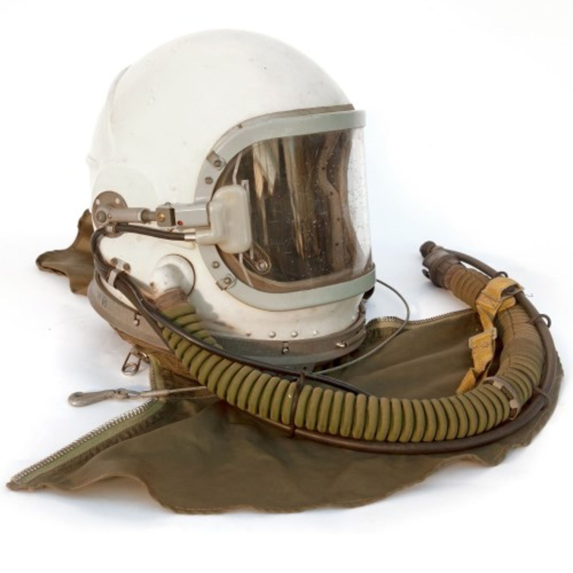 A Soviet MiG-25 pilot's helmet,