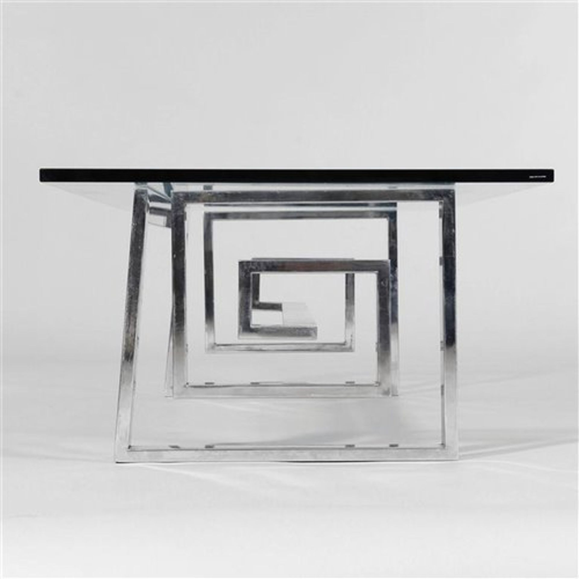 A chrome coffee table, - Image 2 of 2