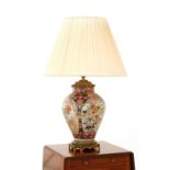 An Imari vase table lamp,