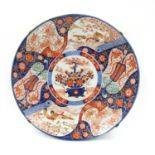 Two large Imari chargers,