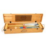 A modern Jaques croquet set,