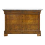 A Louis Philippe walnut commode,