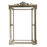 A carved giltwood and gesso wall mirror,