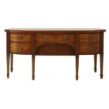 A George III mahogany D-shaped sideboard,