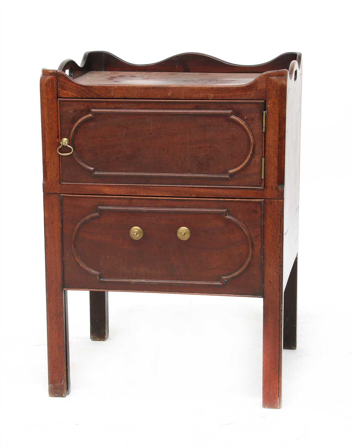 A Chippendale period mahogany night commode, - Image 2 of 2