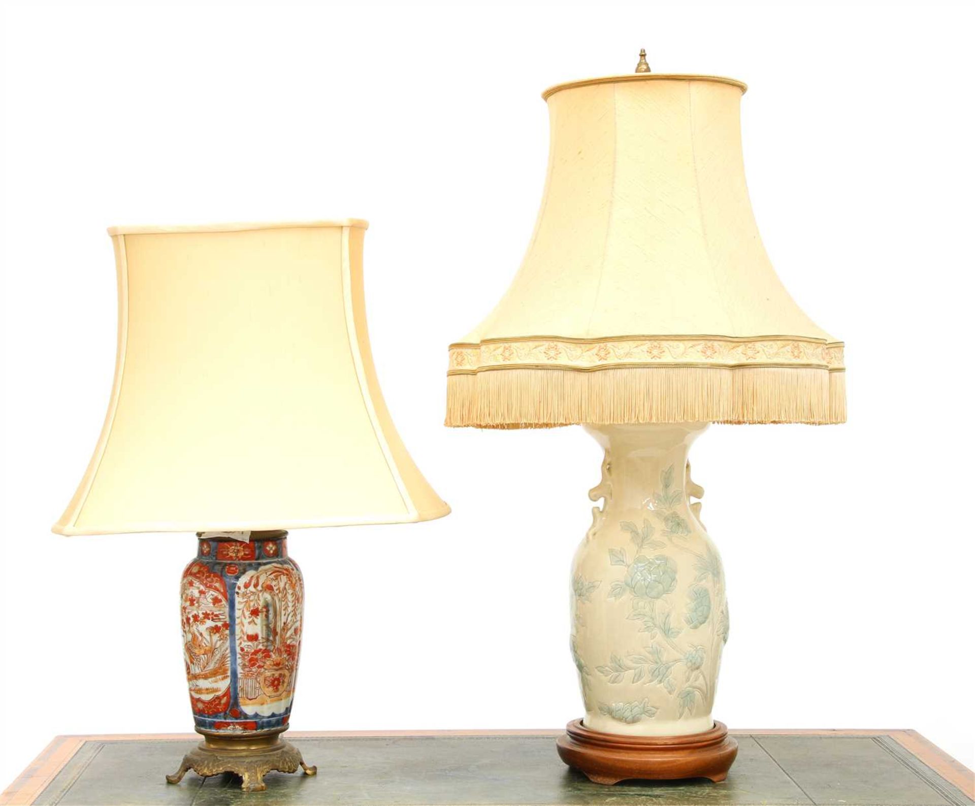 A Japanese Imari vase table lamp,