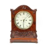 A William IV mahogany mantel clock,