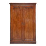 A Victorian mahogany wardrobe,